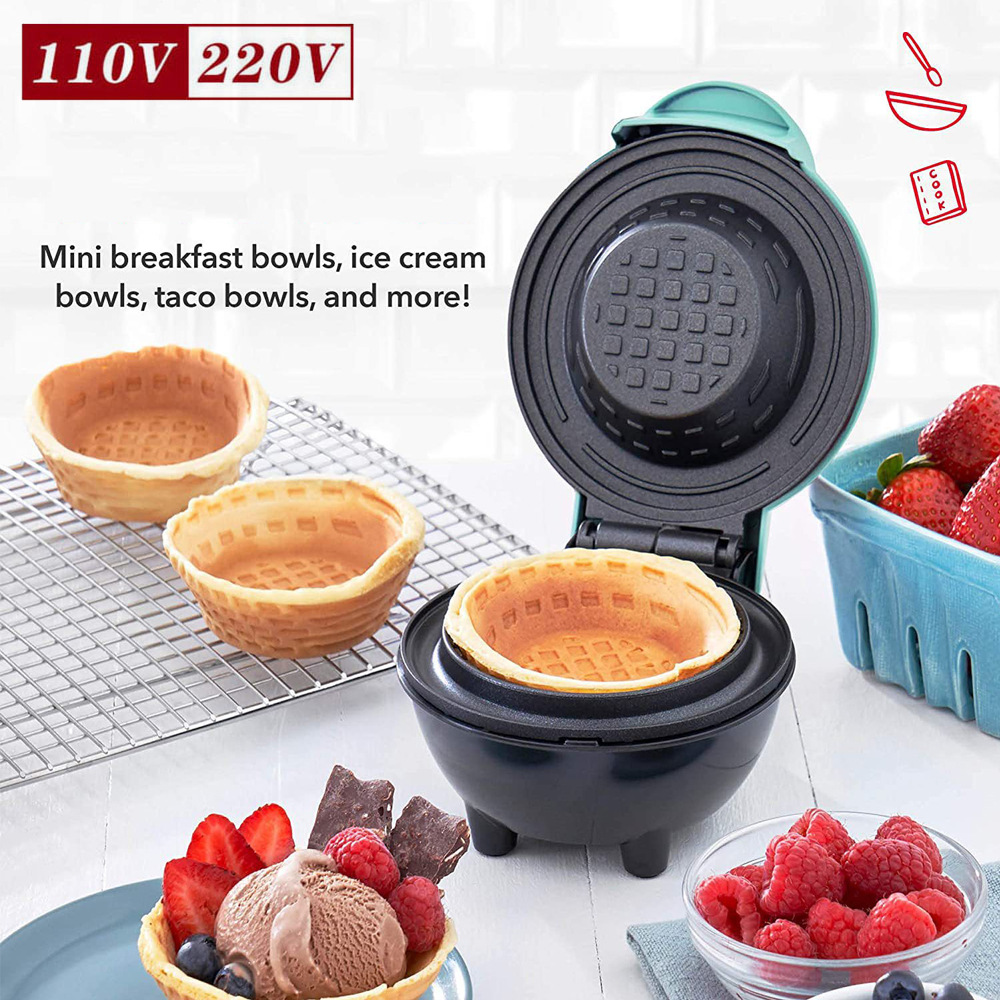 Mini Waffle Bowl Maker Electri - đánh giá và giá Mini Waffle Maker Machine