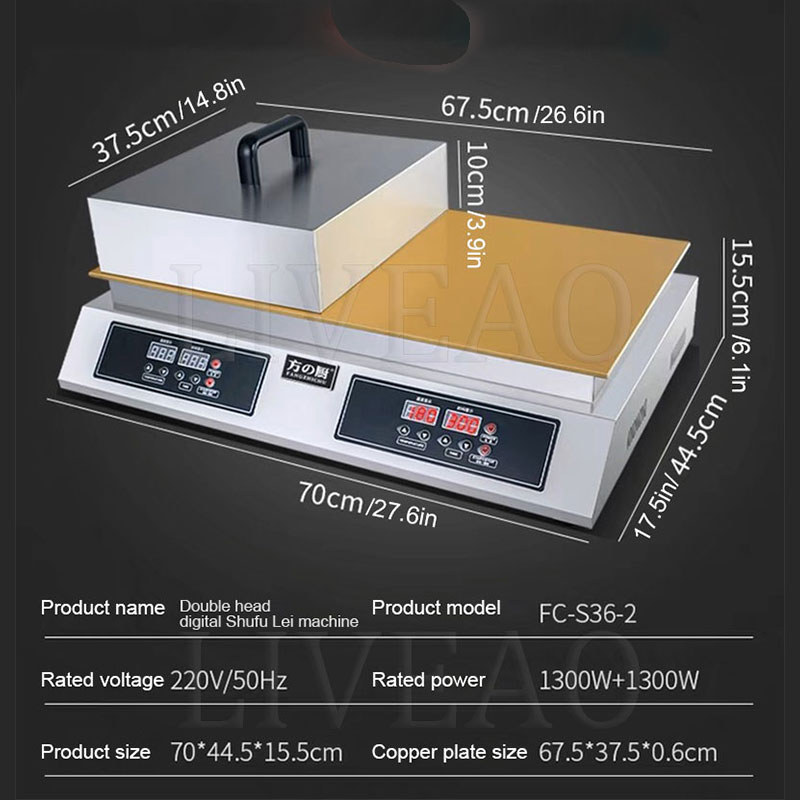 Electric Double Head Souffle M - đánh giá và giá Mini Waffle Maker Machine